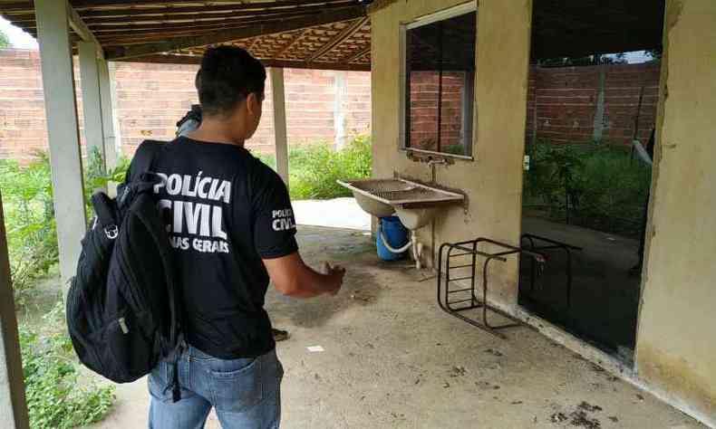 Imvel usado como cativeiro pelos criminosos(foto: Polcia Civil / Divulgao)