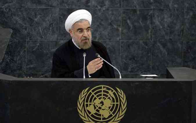 Declaraes de Rohani (foto) foram recebidas com desconfiana por Israel(foto: TIMOTHY CLARY / AFP)