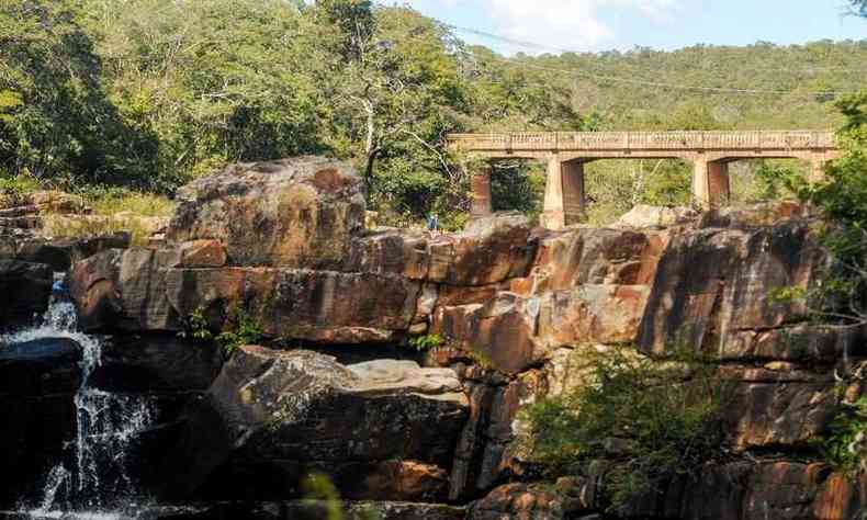 Cachoeira do Pedro, no Parque Nacional da Serra do Cip(foto: Leandro Couri/ EM/ D.A. Press)