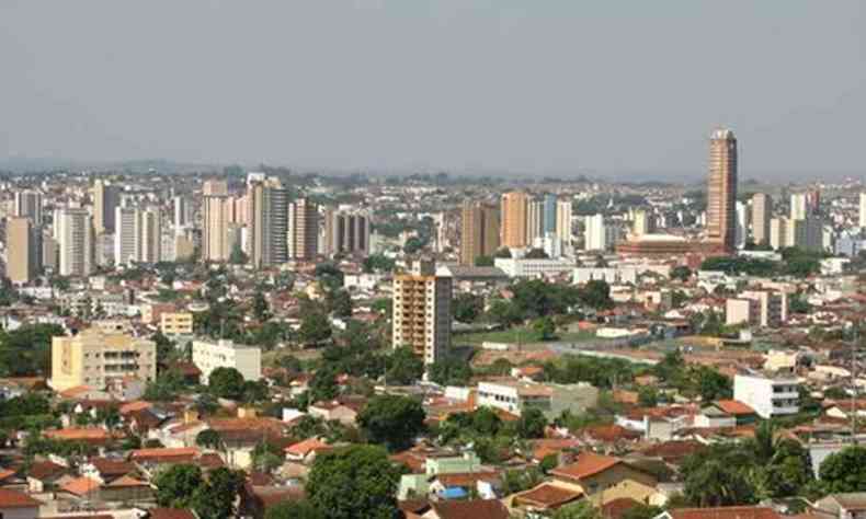 Vista de Uberaba, a segunda maior cidade do Tringulo Mineiro, que tem cerca de 360 mil habitantes a menos do que Uberlndia(foto: Prefeitura de Uberaba/Divulgao)