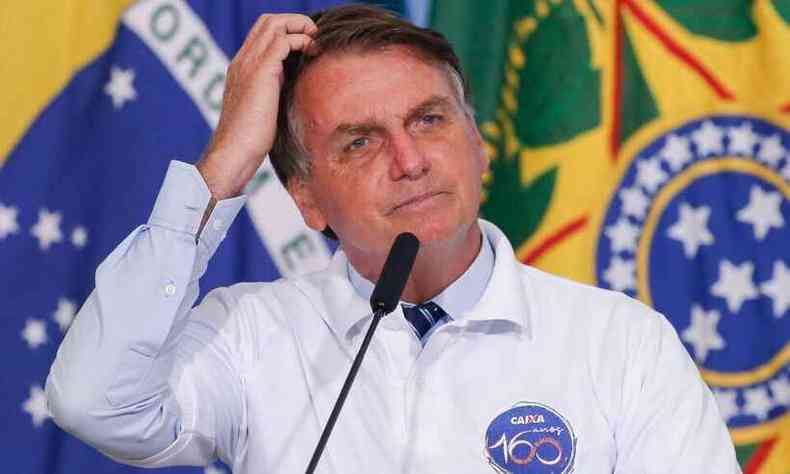 Bolsonaro foi criticado por parlamentares quanto  declarao polmica sobre 'democracia ou ditadura'(foto: Srgio Lima/AFP)