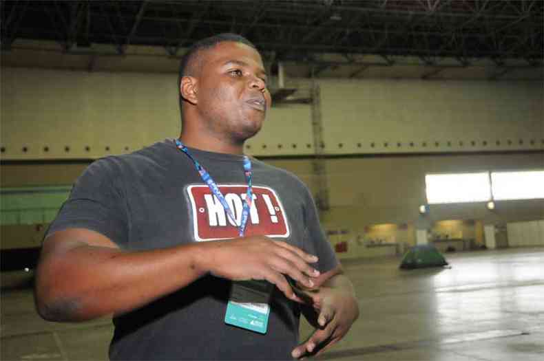 O estudante de robtica Thayrone Marques descobriu na Campus Party a possibilidade de uma nova rea de atuao profissional(foto: Paulo Filgueiras/EM/D.A Press)