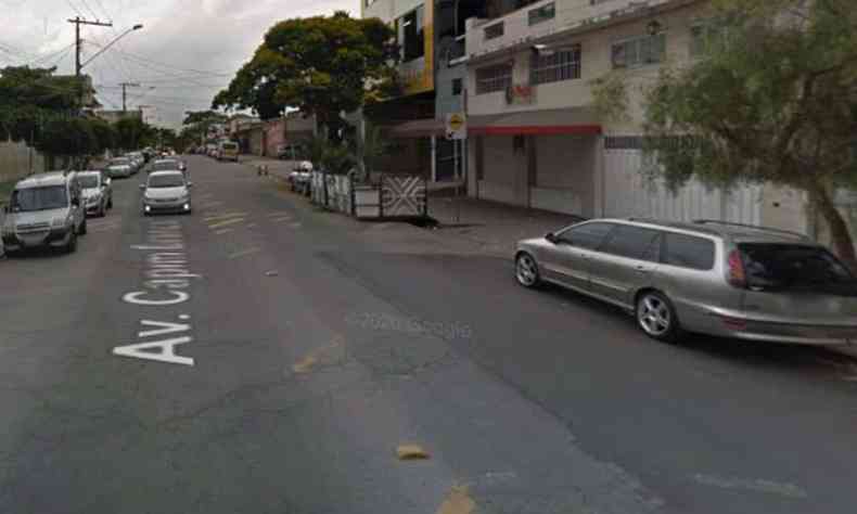 Filho de Toquinho foi abordado na Avenida Capim Branco, no Bairro Vista Alegre, Regio Oeste de BH(foto: Reproduo/Google Street View)