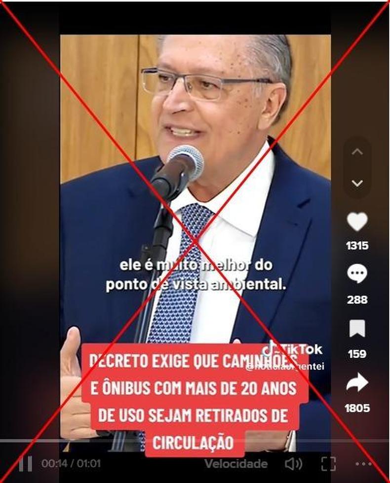 Captura de tela feita em 19 de junho de 2023 de uma publicao no TikTok