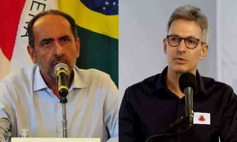 Ex-prefeito de Belo Horizonte Alexandre Kalil (PSD) e governador de Minas Gerais Romeu Zema (Novo)