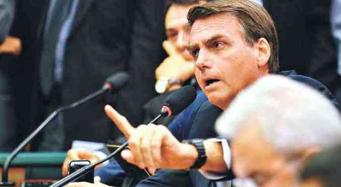 Bolsonaro defende a candidatura avulsa, apoiado por evanglicos(foto: Jos Cruz/Abr)