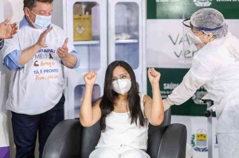 Vacinao comeou em So Paulo, Rio e Santa Catarina(foto: Twitter/reproduo)