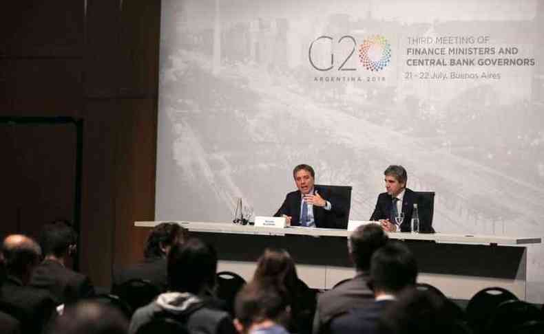 O G-20 enfatiza a necessidade de avano nas reformas estruturais nos diversos pases(foto: AGUSTIN MARCARIAN/AFP)