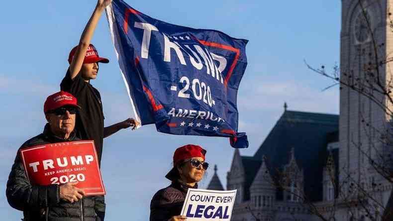 Manifestantes pr-Trump pedem recontagem de votos(foto: Getty Images)