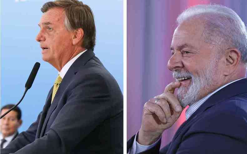 Montagem com Lula e Bolsonaro 