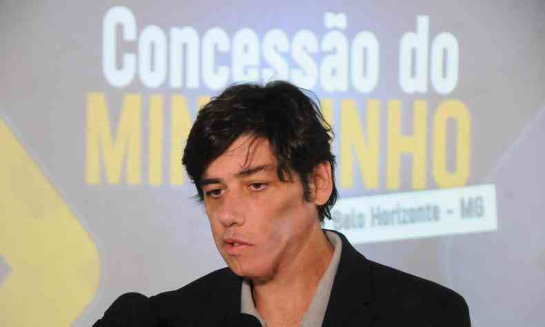 Fernando Marcato, secretário de Infraestrutura e Mobilidade de Minas Gerais em foto no dia da concessão o Mineirinho