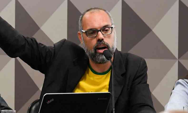 Allan dos Santos durante reunio da CPMI das Fake News, em novembro de 2019(foto: Roque de S/Senado)