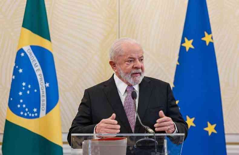 Presidente Luiz Incio Lula da Silva (PT) concede entrevista coletiva em Bruxelas