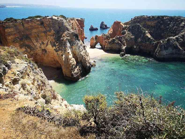 belas paisagens de falsias do Algarve