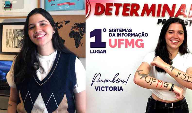 Victoria, aluna do detonline.com.br, em 2023, ficou em 1 lugar em Sistemas da Informao na UFMG