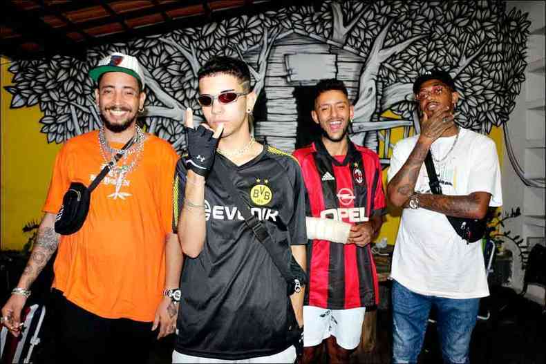 FBC, Sidoka, Hot e Chris MC: quatro geraes do rap mineiro (foto: Rubia Cely/divulgao)