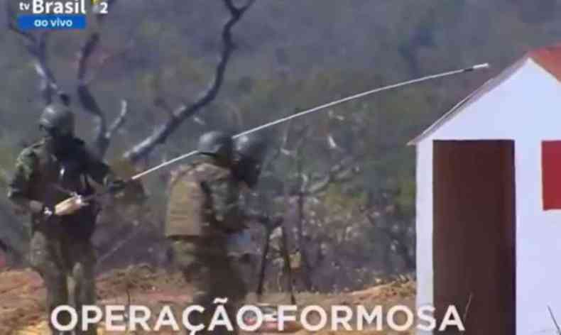 A Operao Formosa  um treinamento militar feito desde 1988 no Campo de Instruo de Formosa, municpio de Gois prximo a Braslia (foto: Tv Brasil/Reproduo)