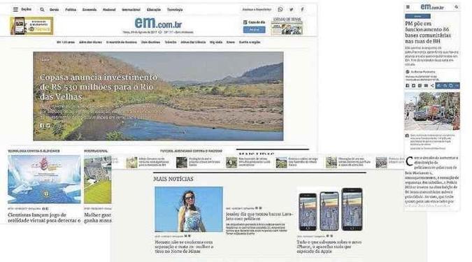 Com as mudanças, a expectativa é de aumentar em 20% a audiência do site em três meses(foto: Divulgação) Com as mudanças, a expectativa é de aumentar em 20% a audiência do site em três meses(foto: Divulgação)