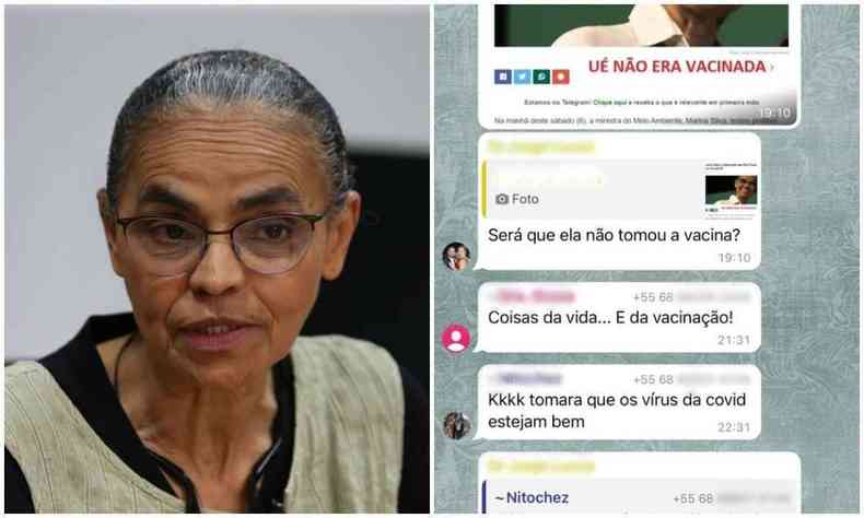 Profissionais de sade usaram grupo de mdicos no WhatsApp para comentar sobre estado de sade da ministra Marina Silva