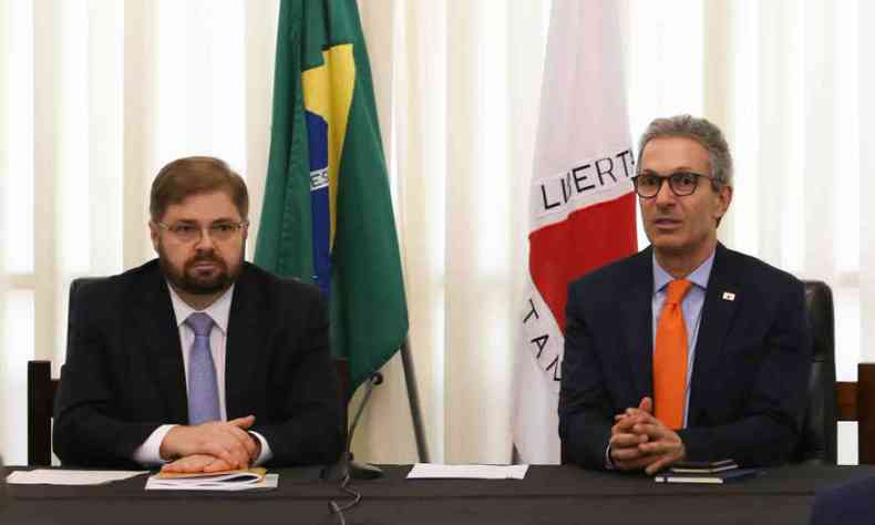 Relao entre Agostinho Patrus (PV), presidente da Assembleia, e Zema tem sido boa(foto: Gil Leonardi/Governo de Minas)