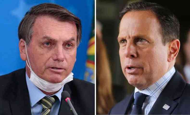 Jair Bolsonaro (sem partido) e Joo Doria (PSDB)(foto: Agncia Brasil/Reproduo)