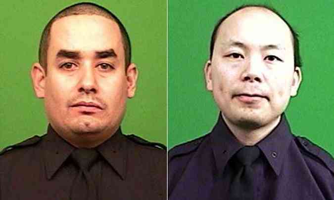 Policiais foram identificados como Wenjian Liu e Rafael Ramos(foto: New York Police Department)