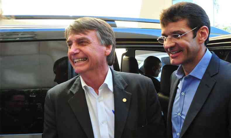 Marcelo lvaro Antnio (dir) era presidente do PSL em Minas e contou com o apoio de Bolsonaro para se eleger deputado federal(foto: Gladyston Rodrigues/EM/D.A. Press - 15/08/2018)
