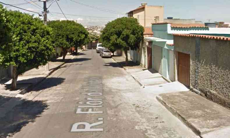 Rua Flor da Verdade, onde Grazielle foi morta na madrugada deste sbado(foto: Reproduo/Google Street View)