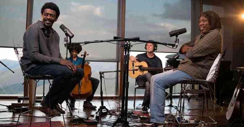 Seu Jorge cantou com Milton Nascimento(foto: Diego Ruahn/ Canal Brasil/divulgação)