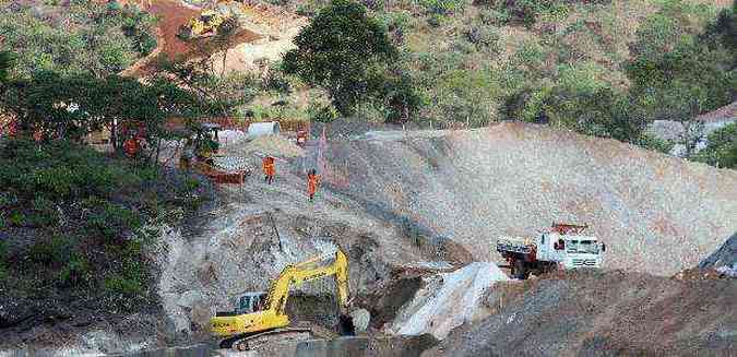 Explorao de minrio em Conceio do Mato Dentro(foto: Marcos Michelin/EM/D.A/Press)