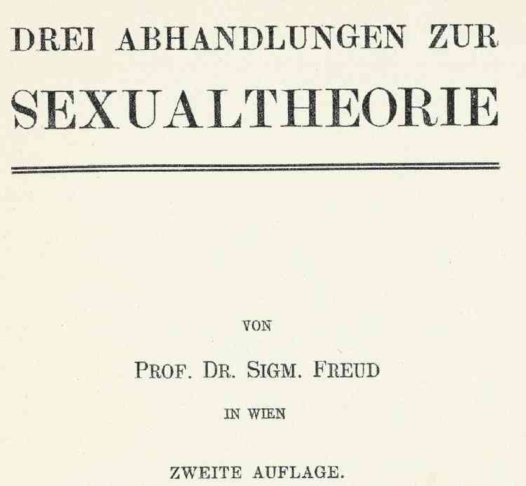 Detalhe da primeira edio de 'Trs Ensaios sobre a Teoria da Sexualidade'