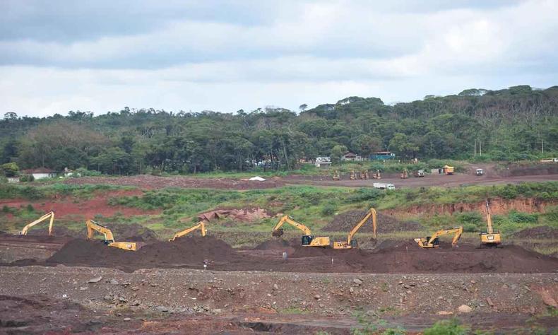 rea atingida pela lama da barragem no Crrego do Feijo, em Brumadinho