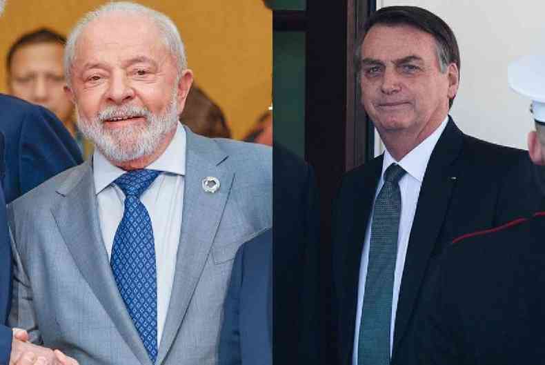 Montagem com Lula e Bolsonaro 