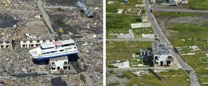 Apesar da recupera��o impressionante ap�s o tsunami de mar�o de 2011, o Jap�o ainda encontra dificuldades para localizar milhares de desaparecidos(foto: REUTERS/Kyodo (JAPAN))