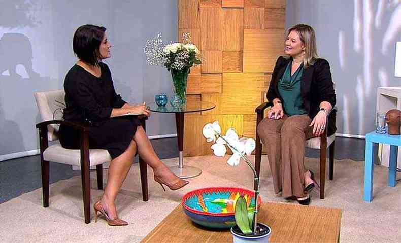 Roseann Kennedy conversa com a deputada eleita Joice Hasselmann(foto: Divulgao/ TV Brasil)