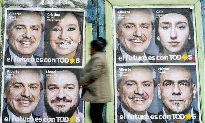 A chapa de oposio Alberto Fernandez/ Cristina Kirchner tentar ganhar flego diante da situao difcil do pas, sob o governo de Maurcio Macri(foto: Juan Mabromata/AFP)