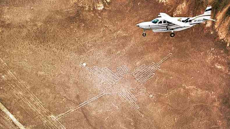 A mehor forma de apreciar as Linhas de Nazca  de avio(foto: Visite Peru/Divulgao)