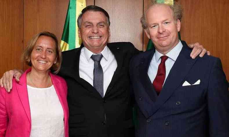 Bolsonaro e Beatrix von Storch(foto: Redes Sociais/Reproduo)