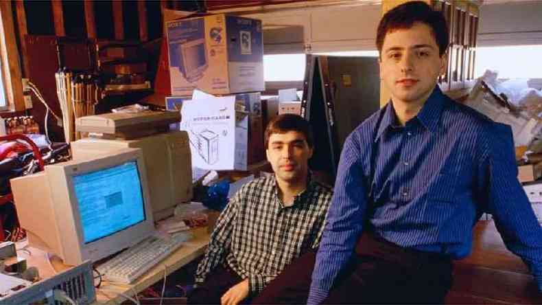 Os fundadores Larry Page e Sergey Brin comearam o Google em uma garagem em 1998 %u2014 Sundar Pichai se juntou a eles seis anos depois(foto: Google)