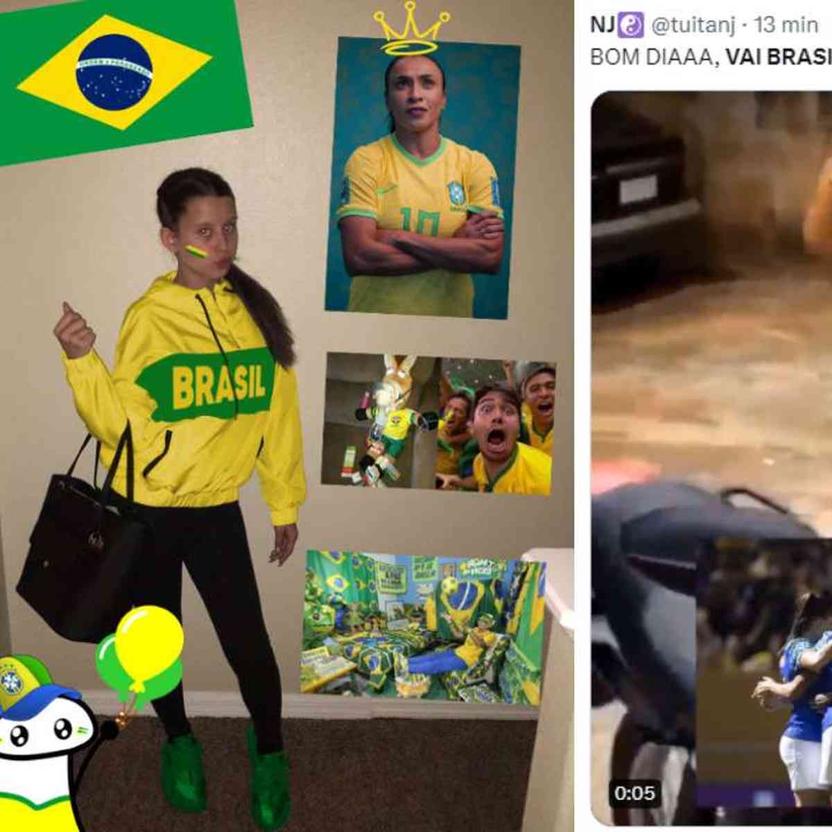 Camiseta Feminina Vai Brasil Branca Uzzy Algodão