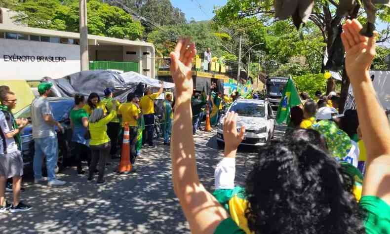 Manifestao bolsonarista na Raja Gabaglia, neste sbado (5/11)