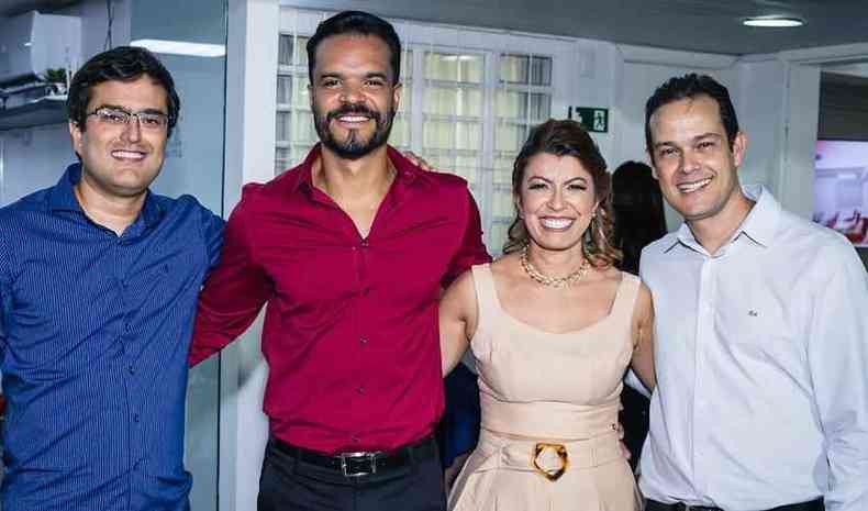 Rafael Ribeiro, Junio Santos, Camila Ferreira e Renato Ribeiro, fundadores do Grupo Determinante