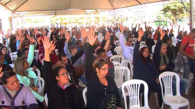 Assembleia foi realizada nesta quarta-feira em Belo Horizonte(foto: Sindibel / Divulgação) Assembleia foi realizada nesta quarta-feira em Belo Horizonte(foto: Sindibel / Divulgação)