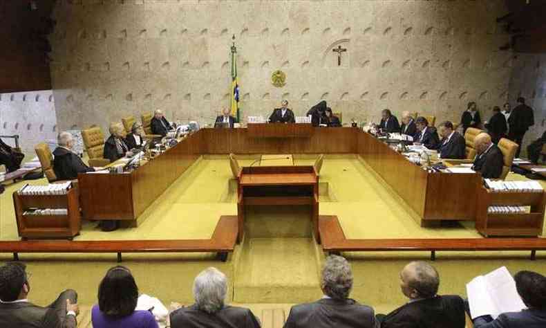 Abertura do terceiro dia de julgamento sobre a validade da priso em segunda instncia no Supremo Tribunal Federal (STF) (foto: Agncia Brasil/Reproduo )