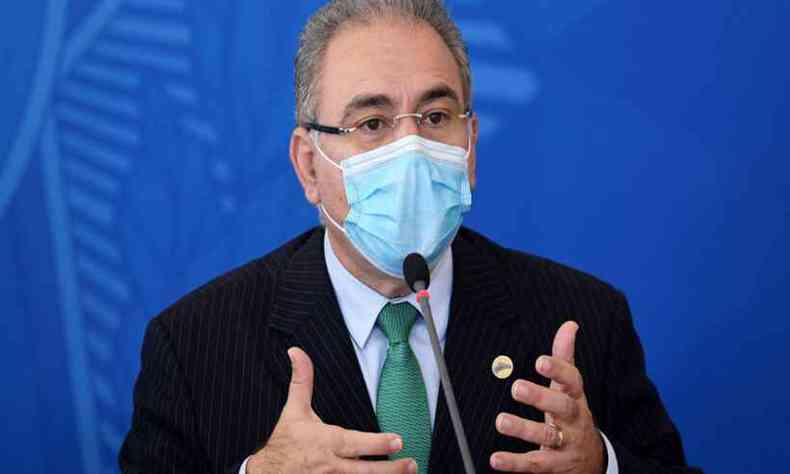 O ministro da Sade, Marcelo Queiroga, vai hoje  Comisso Temporria da COVID(foto: EVARISTO S/AFP - 14/4/21 )