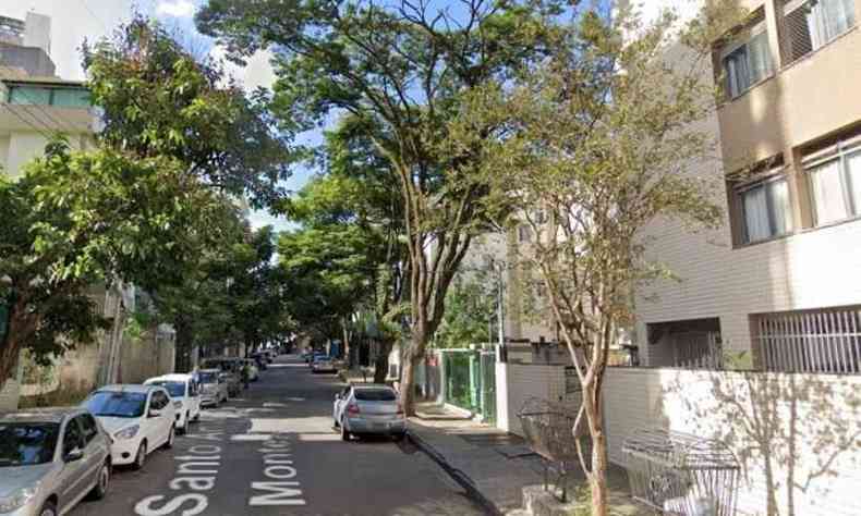 Na foto, a Rua Santo Antnio do Monte onde ocorreu a tentativa de roubo (foto: Google Street View/Reproduo)