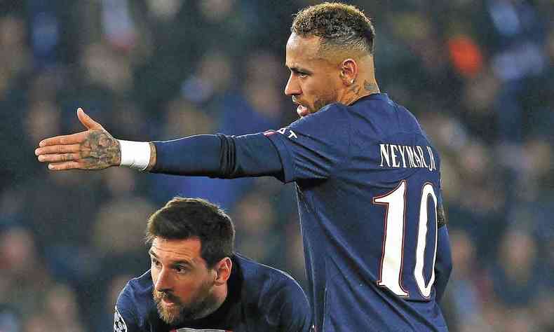 Neymar, em lance da partida do PSG contra o Bayern