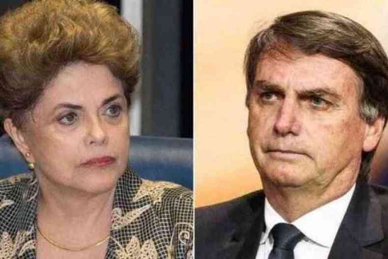 Dilma e Jair Bolsonaro