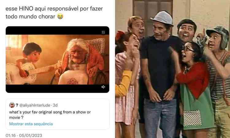 Post relembra canes de filmes; cena do seriado Chaves