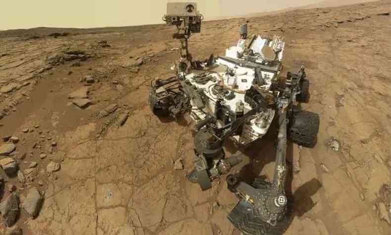 Ao chegar em Marte, em 2012, o Curiosity procurou por metano e no encontrou nada(foto: EFE/NASA )